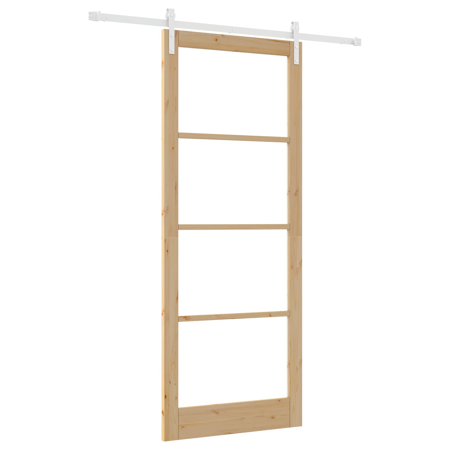 Sliding Door with Hardware Set "ORKDAL" Solid Wood & Glass, vidaXL Interior Door with Glass "ORKDAL" 93x232x4 cm Solid Wood Pine