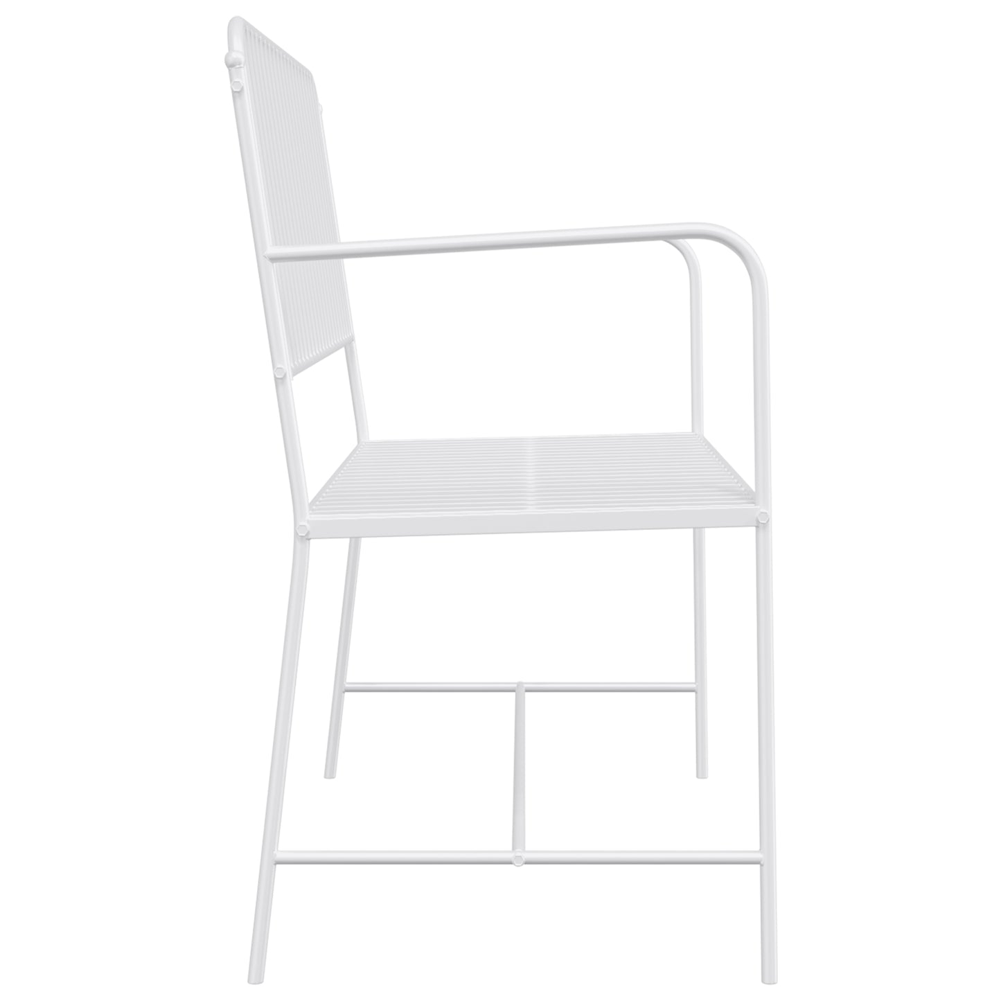 Bench White Metal 103.5 x 51.5 x 90 cm Durable Outdoor Bench