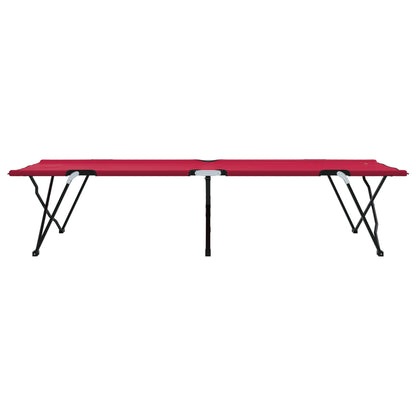 Folding Sun Bed with Carry Bag Red 600D Oxford Fabric