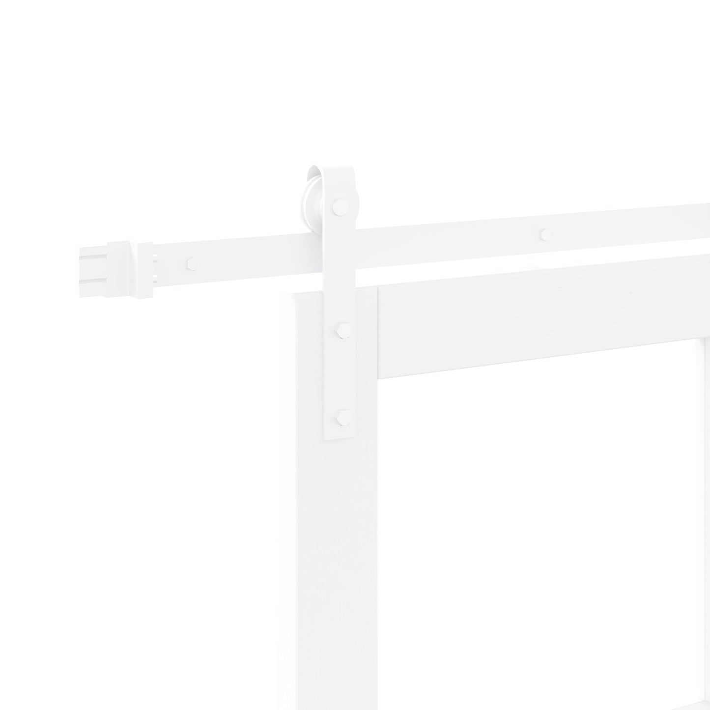 Sliding Door with Hardware Set 'ORKDAL'White Solid Wood & Glass, vidaXL Interior Door with Glass 'ORKDAL'White 78x232x4 cm
