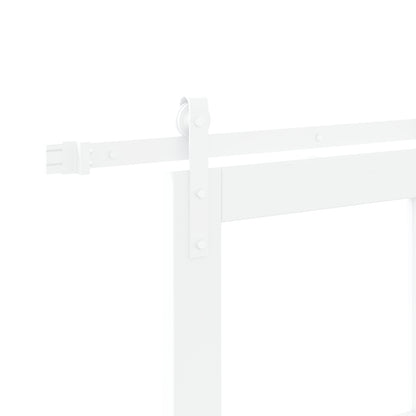Sliding Door with Hardware Set 'ORKDAL'White Solid Wood & Glass, vidaXL Interior Door with Glass 'ORKDAL'White 78x232x4 cm