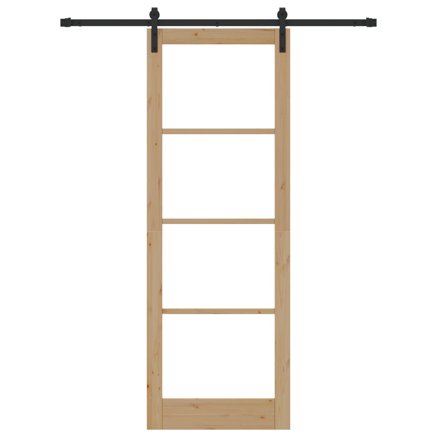 Sliding Door with Hardware Set 'ORKDAL'Solid Wood & Glass, vidaXL Interior Door with Glass 'ORKDAL'83x232x4 cm Solid Wood Pine