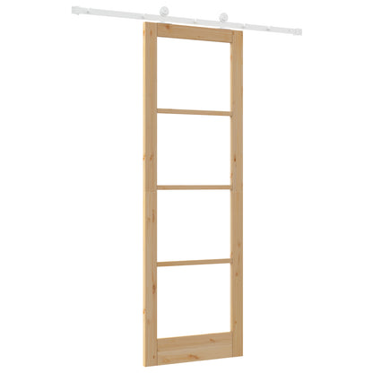 Sliding Door with Hardware Set 'ORKDAL'Solid Wood & Glass, vidaXL Interior Door with Glass 'ORKDAL'78x232x4 cm Solid Wood Pine