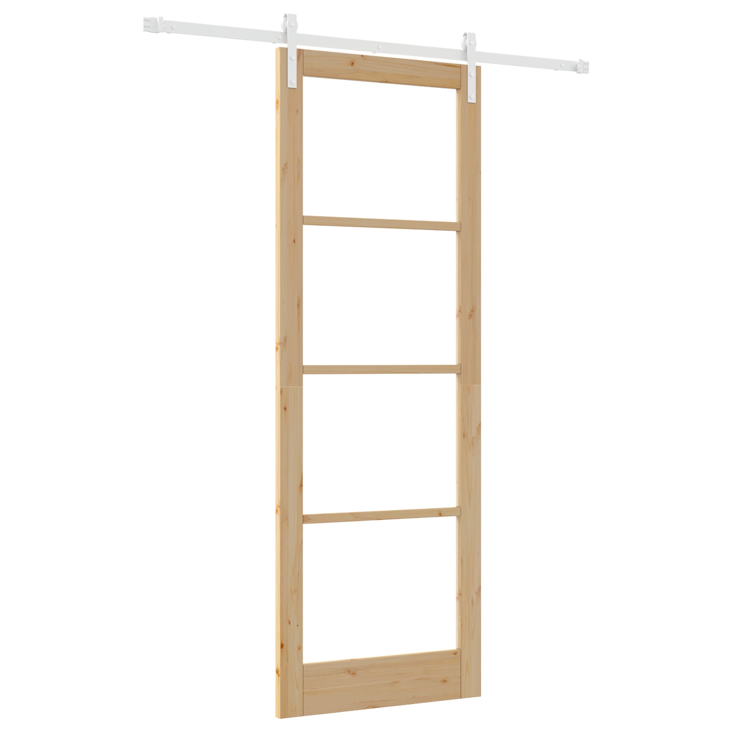 Sliding Door with Hardware Set "ORKDAL" Solid Wood & Glass, vidaXL Interior Door with Glass "ORKDAL" 83x232x4 cm Solid Wood Pine