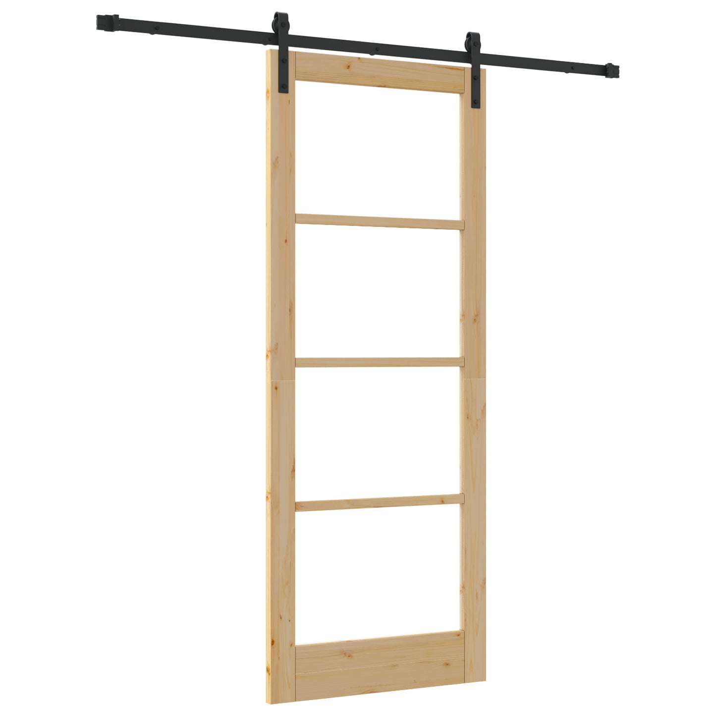 Sliding Door with Hardware Set 'ORKDAL'Solid Wood & Glass, vidaXL Interior Door with Glass 'ORKDAL'83x211x4 cm Solid Wood Pine