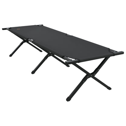 Folding Sun Beds 2 pcs with Carry Bag Black 600D Oxford Fabric