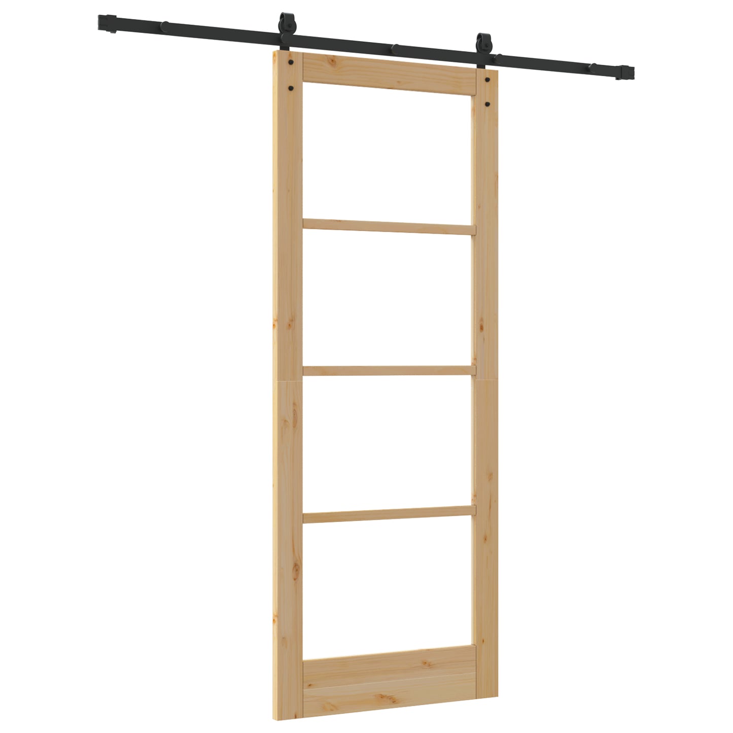 Sliding Door with Hardware Set 'ORKDAL'Solid Wood & Glass, vidaXL Interior Door with Glass 'ORKDAL'83x211x4 cm Solid Wood Pine