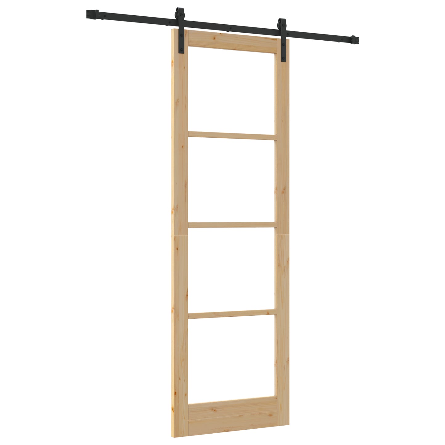 Sliding Door with Hardware Set 'ORKDAL'Solid Wood & Glass, vidaXL Interior Door with Glass 'ORKDAL'78x232x4 cm Solid Wood Pine