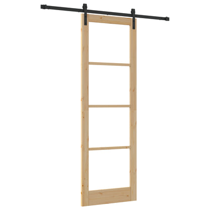 Sliding Door with Hardware Set 'ORKDAL'Solid Wood & Glass, vidaXL Interior Door with Glass 'ORKDAL'78x232x4 cm Solid Wood Pine