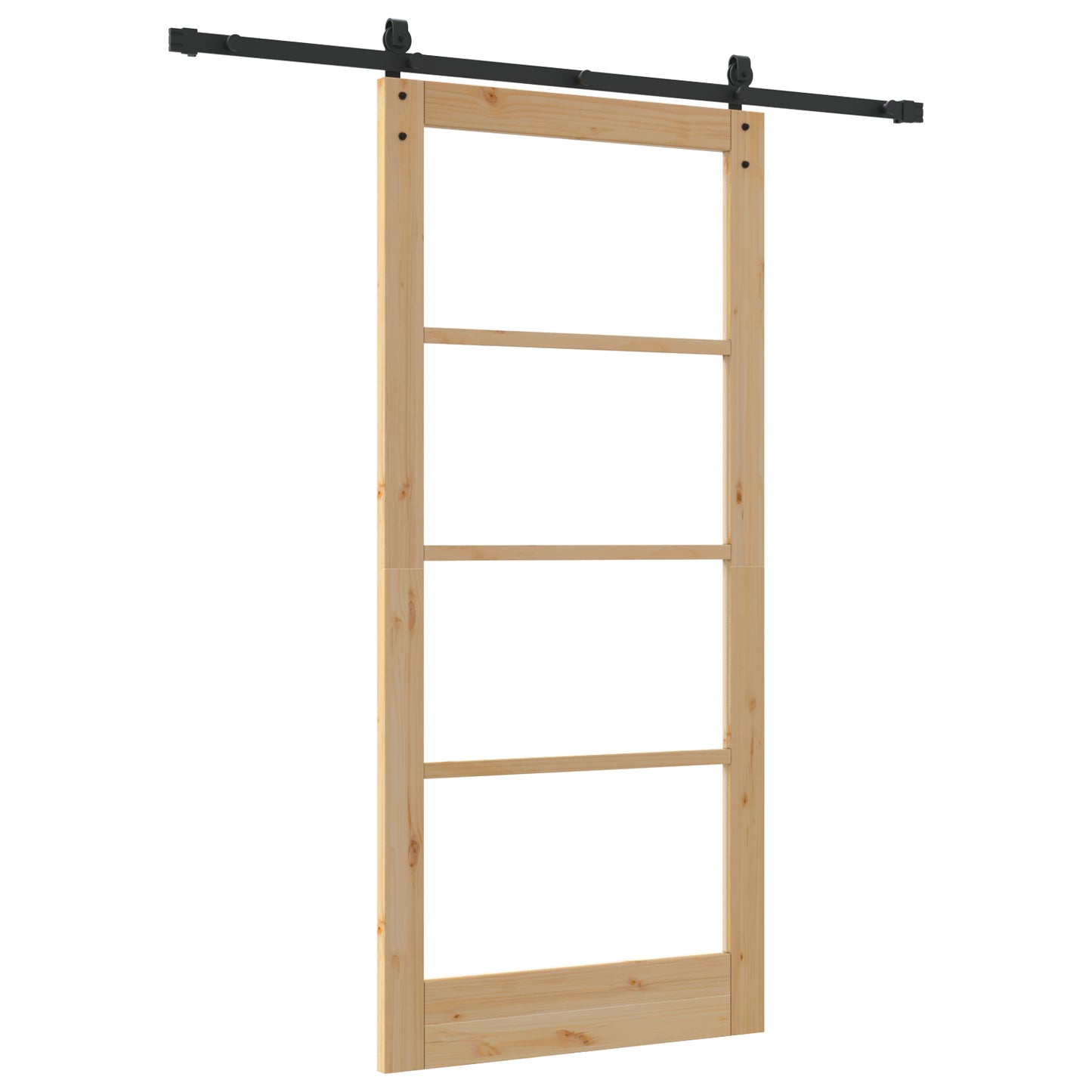 Sliding Door with Hardware Set 'ORKDAL'Solid Wood & Glass, vidaXL Interior Door with Glass 'ORKDAL'93x202x4 cm Solid Wood Pine
