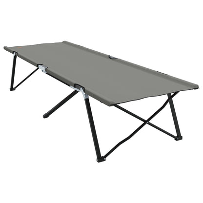 Folding Sun Beds with Carry Bags 2 pcs Grey 600D Oxford Fabric