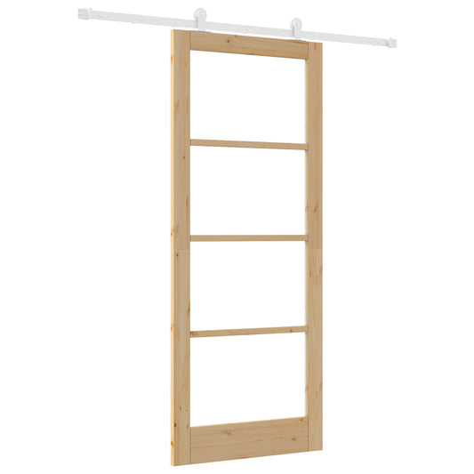 Sliding Door with Hardware Set 'ORKDAL'Solid Wood & Glass, vidaXL Interior Door with Glass 'ORKDAL'86x211x4 cm Solid Wood Pine