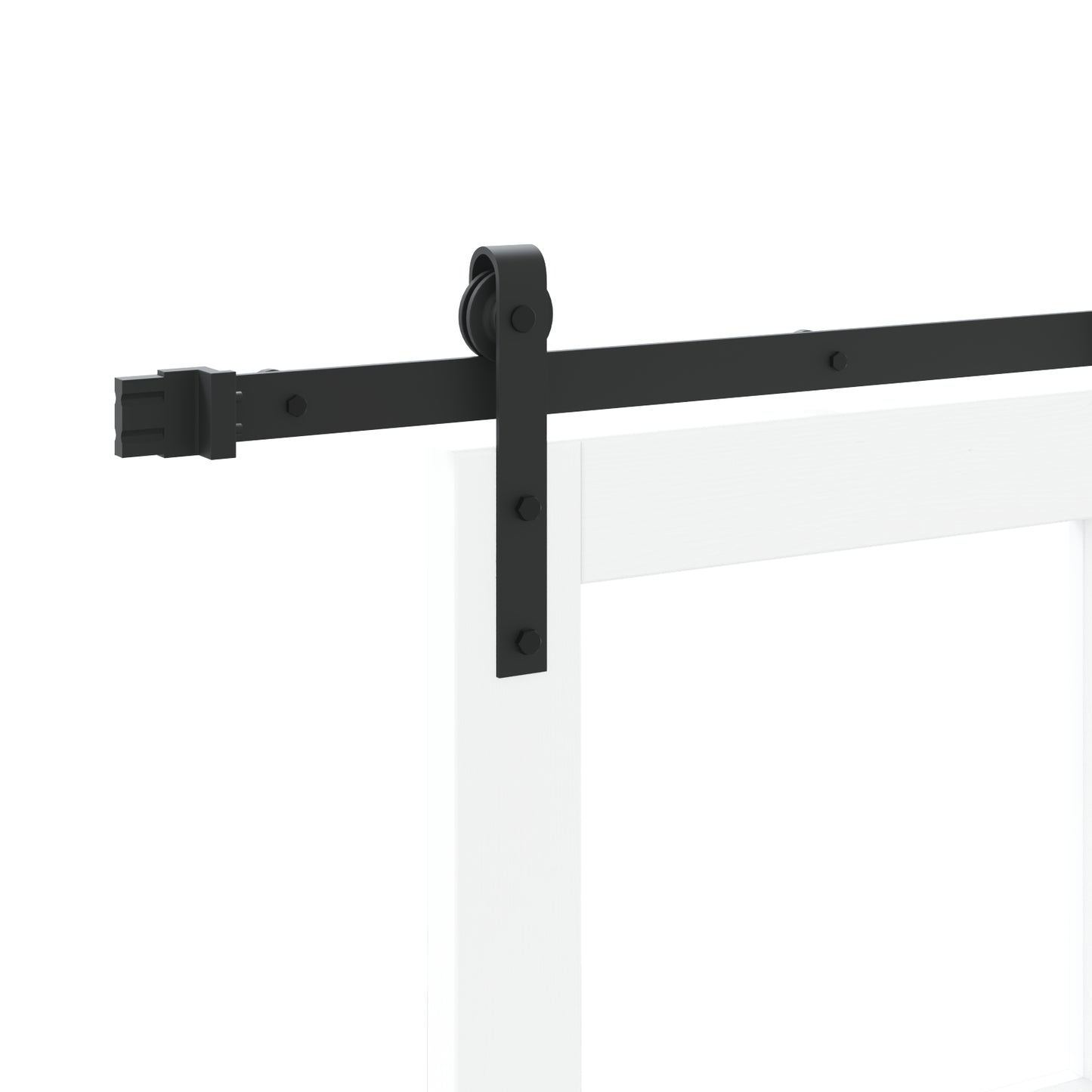 Sliding Door with Hardware Set 'ORKDAL'White Solid Wood & Glass, vidaXL Interior Door with Glass 'ORKDAL'White 83x202x4 cm