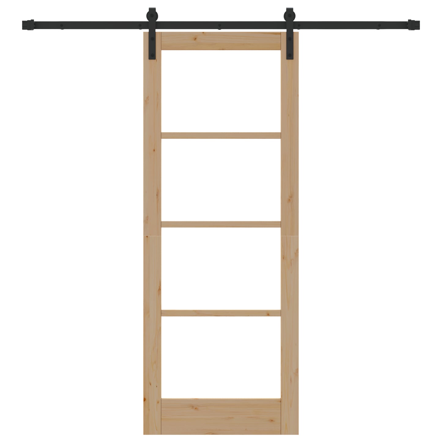Sliding Door with Hardware Set "ORKDAL" Solid Wood & Glass, vidaXL Interior Door with Glass "ORKDAL" 78x202x4 cm Solid Wood Pine