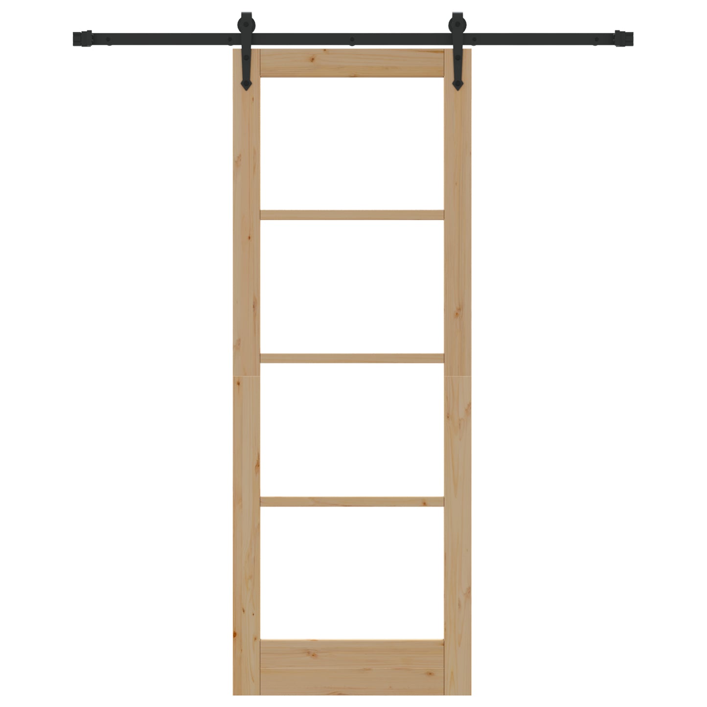 Sliding Door with Hardware Set 78x211 cm Solid Wood Pine, vidaXL Interior Door with Glass 'ORKDAL'78x211x4 cm Solid Wood Pine