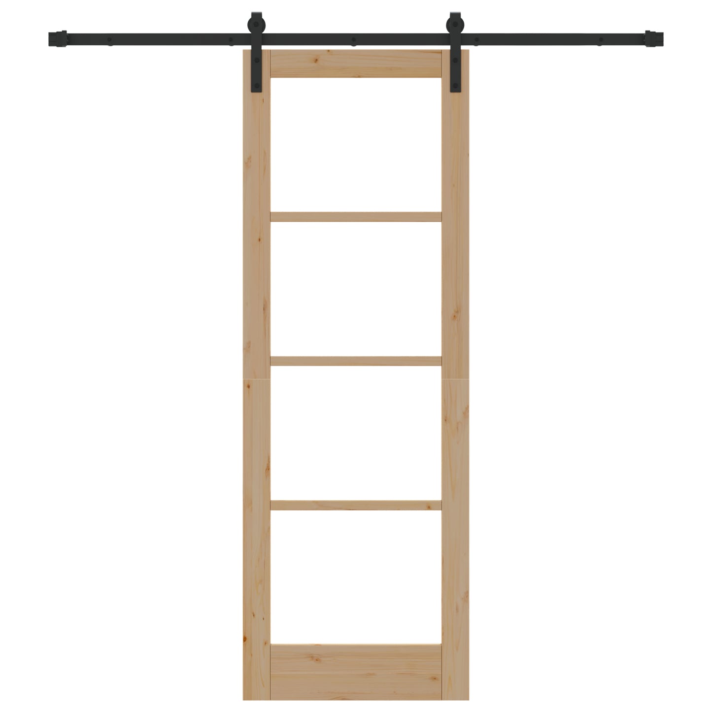 Sliding Door with Hardware Set 'ORKDAL'Solid Wood & Glass, vidaXL Interior Door with Glass 'ORKDAL'73.5x211x4 cm Solid Wood Pine