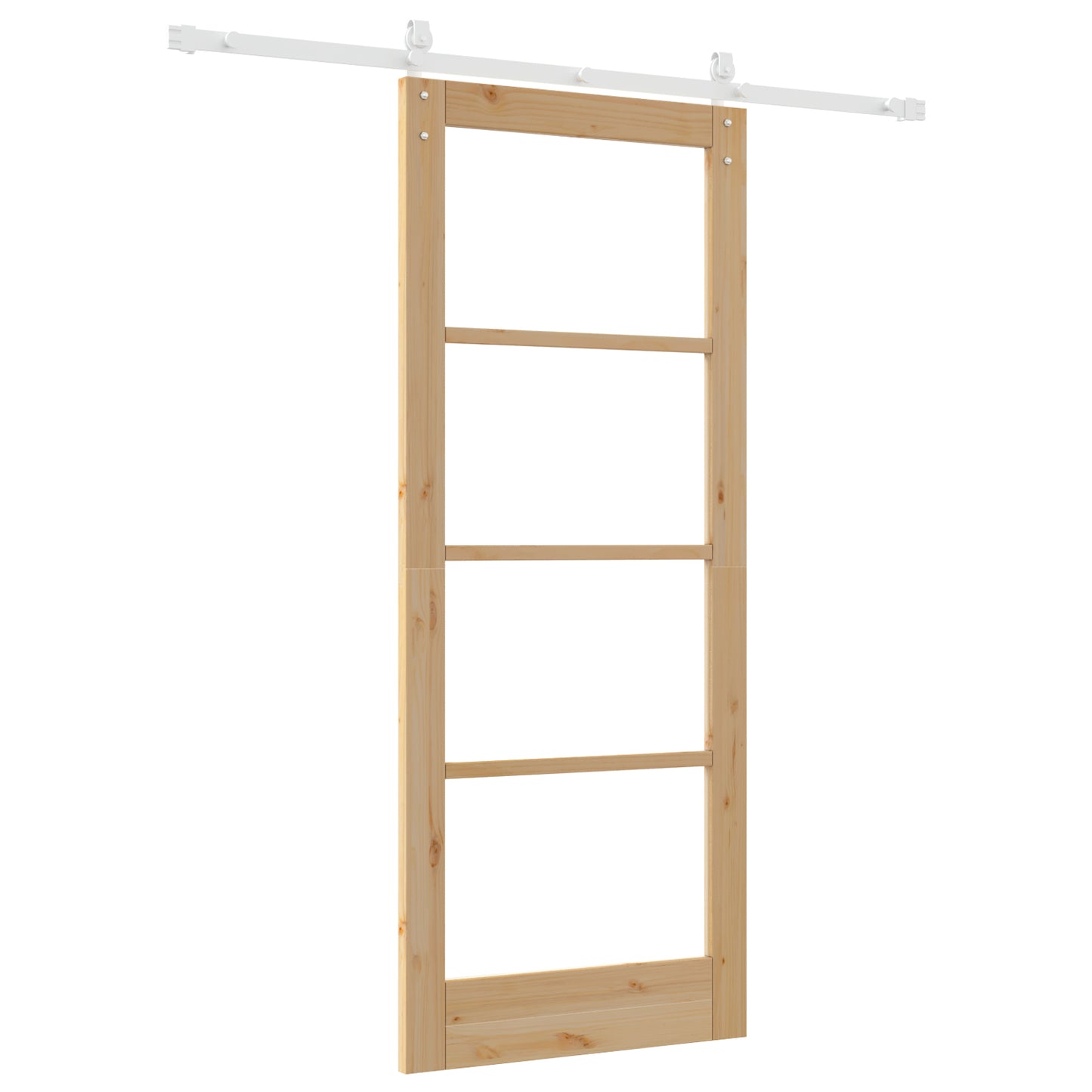 Sliding Door with Hardware Set "ORKDAL" Solid Wood & Glass, vidaXL Interior Door with Glass "ORKDAL" 83x202x4 cm Solid Wood Pine