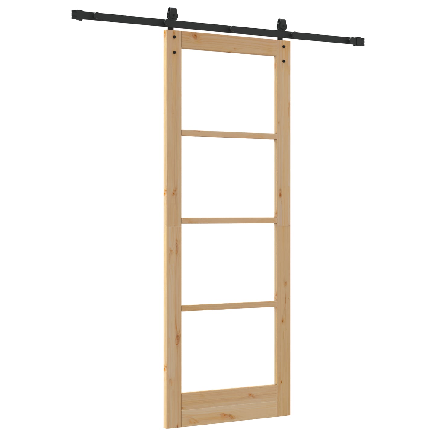 Sliding Door with Hardware Set 'ORKDAL'Solid Wood & Glass, vidaXL Interior Door with Glass 'ORKDAL'78x211x4 cm Solid Wood Pine