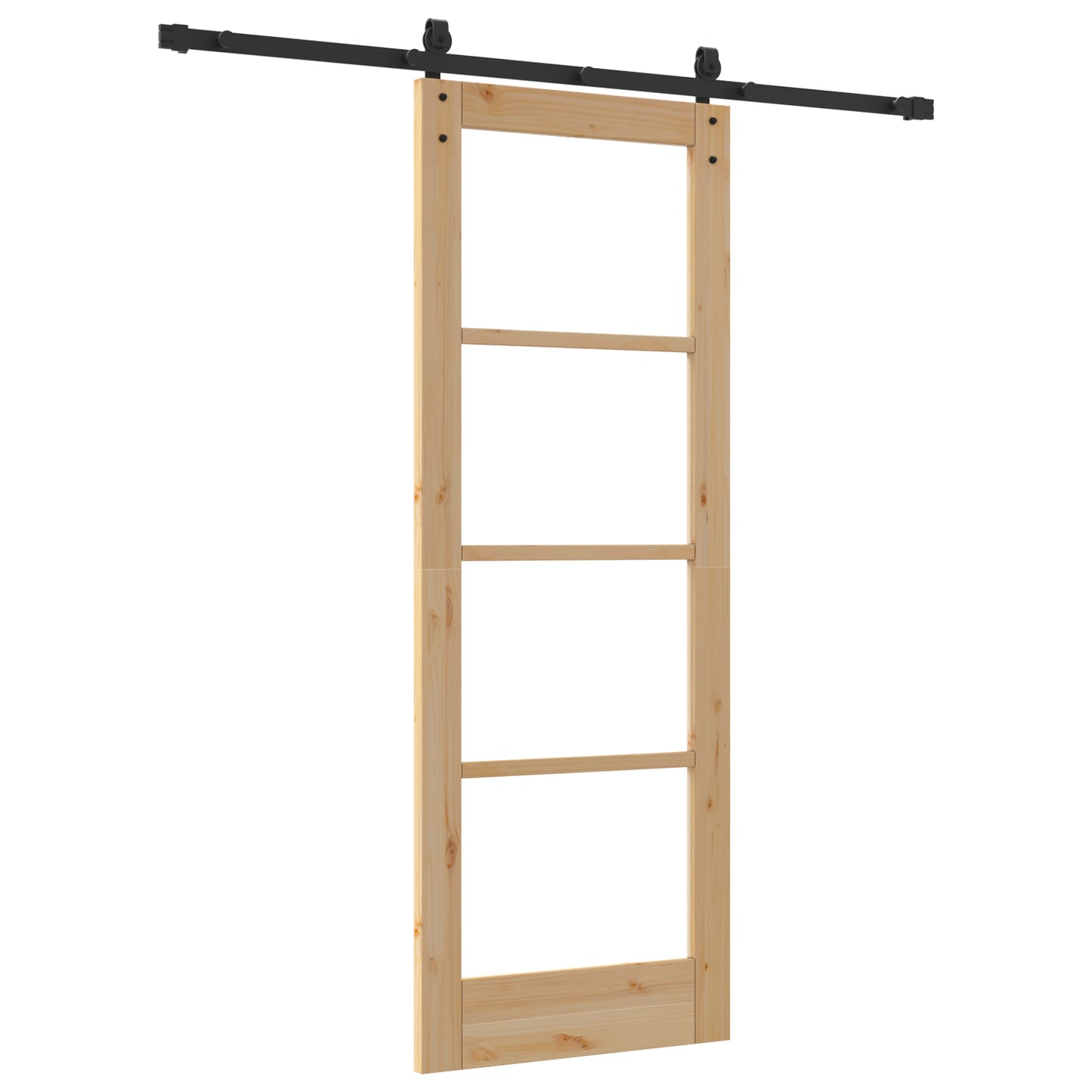 Sliding Door with Hardware Set 'ORKDAL'Solid Wood & Glass, vidaXL Interior Door with Glass 'ORKDAL'73.5x198.5x4 cm Solid Wood Pine