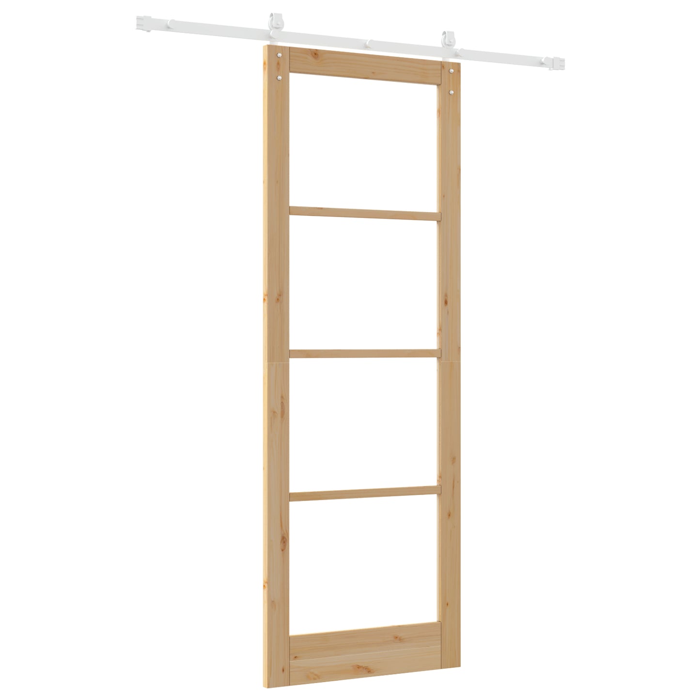 Sliding Door with Hardware Set "ORKDAL" Solid Wood & Glass, vidaXL Interior Door with Glass "ORKDAL" 83x232x4 cm Solid Wood Pine