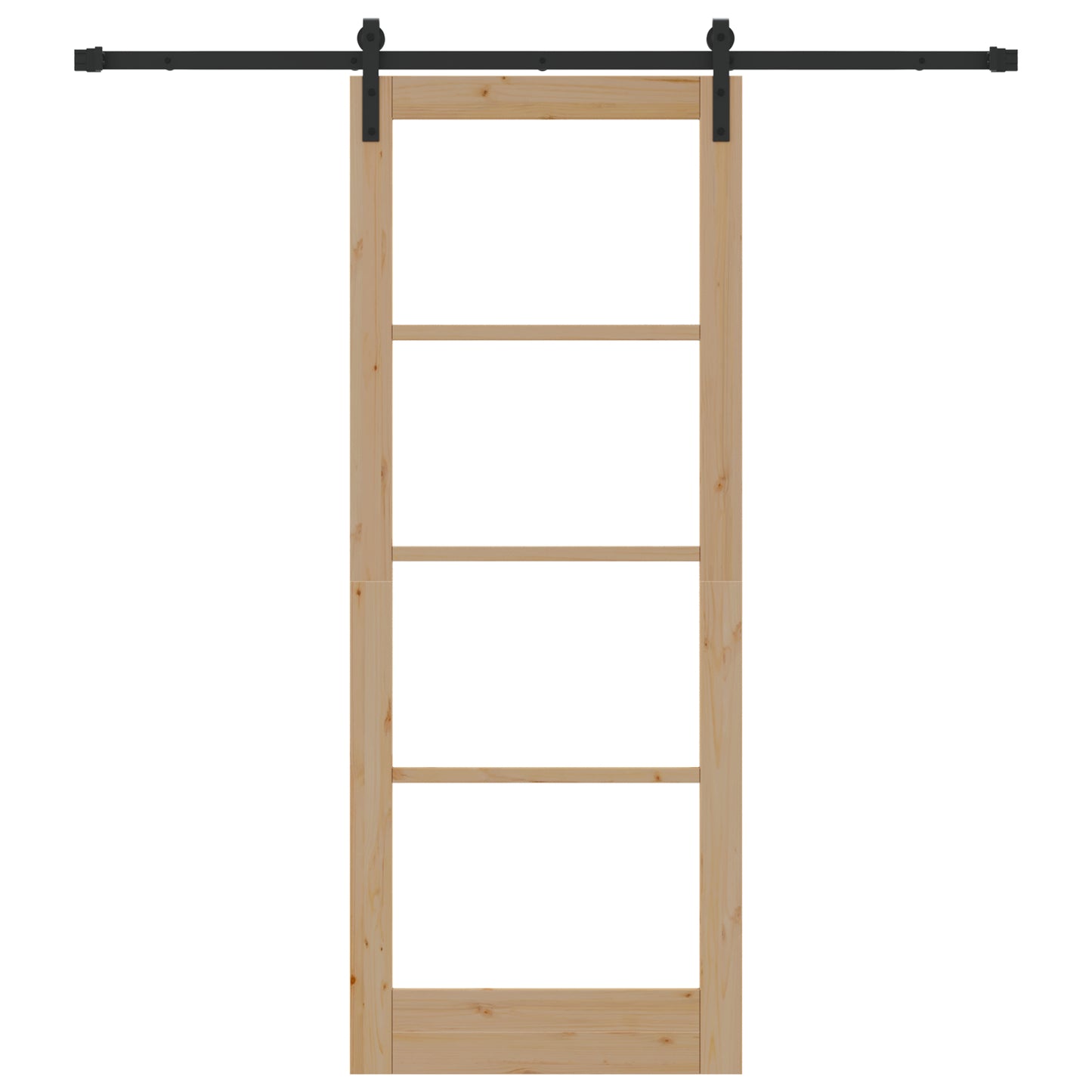 Sliding Door with Hardware Set 'ORKDAL'Solid Wood & Glass, vidaXL Interior Door with Glass 'ORKDAL'83x211x4 cm Solid Wood Pine