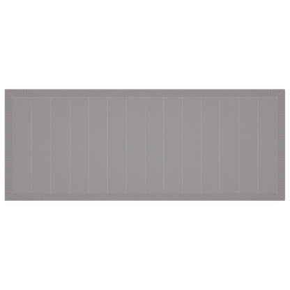 11 Piece Garden Dining Set Light Grey Poly Rattan