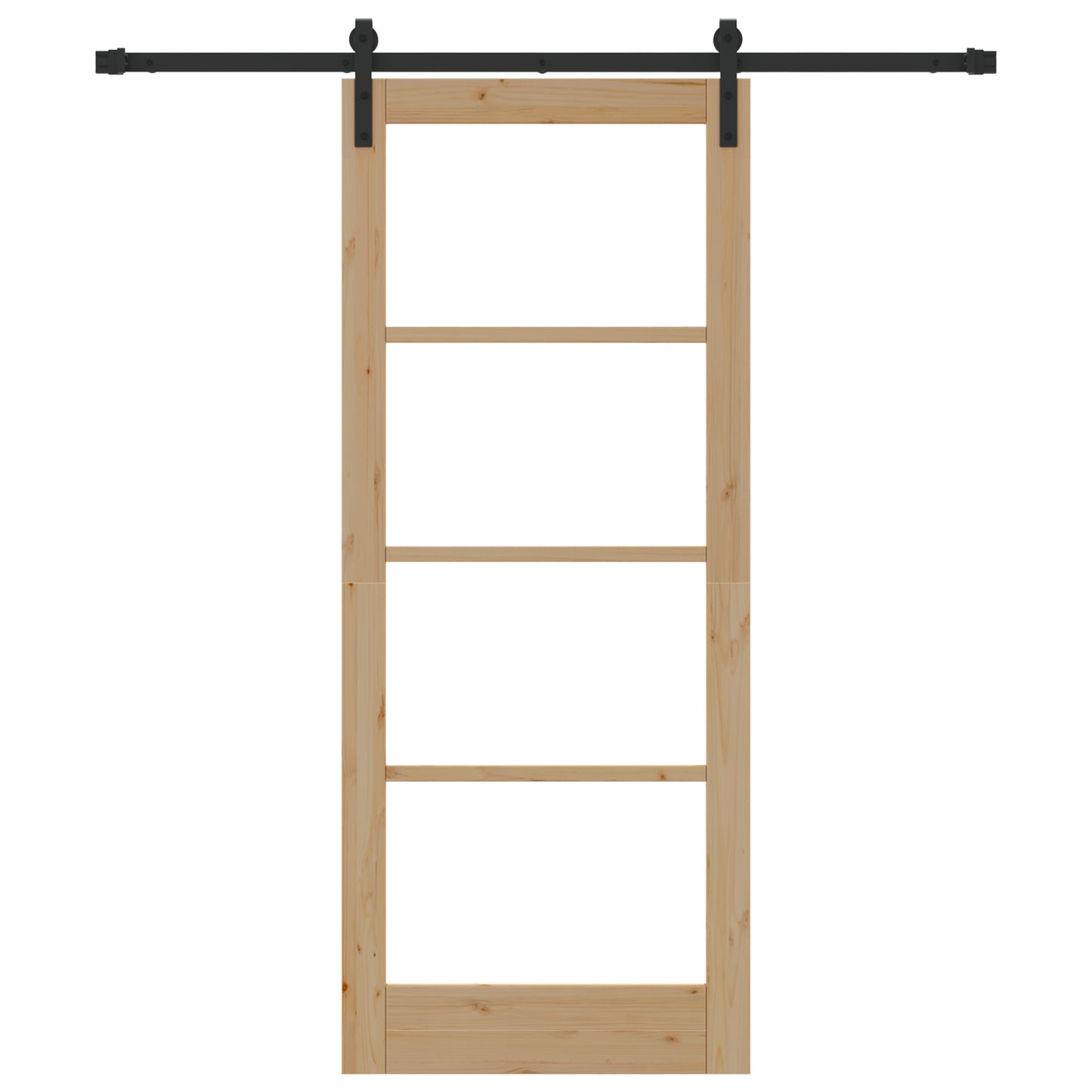Sliding Door with Hardware Set "ORKDAL" Solid Wood & Glass, vidaXL Interior Door with Glass "ORKDAL" 83x202x4 cm Solid Wood Pine