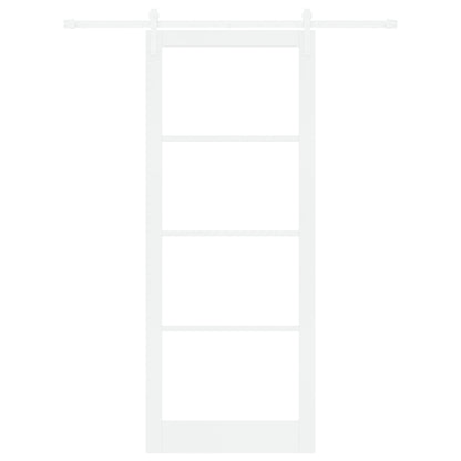 Sliding Door with Hardware Set 'ORKDAL'White Solid Wood & Glass, vidaXL Interior Door with Glass 'ORKDAL'White 93x232x4 cm