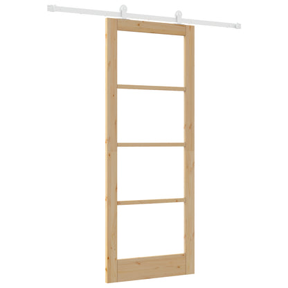 Sliding Door with Hardware Set 'ORKDAL'Solid Wood & Glass, vidaXL Interior Door with Glass 'ORKDAL'83x211x4 cm Solid Wood Pine