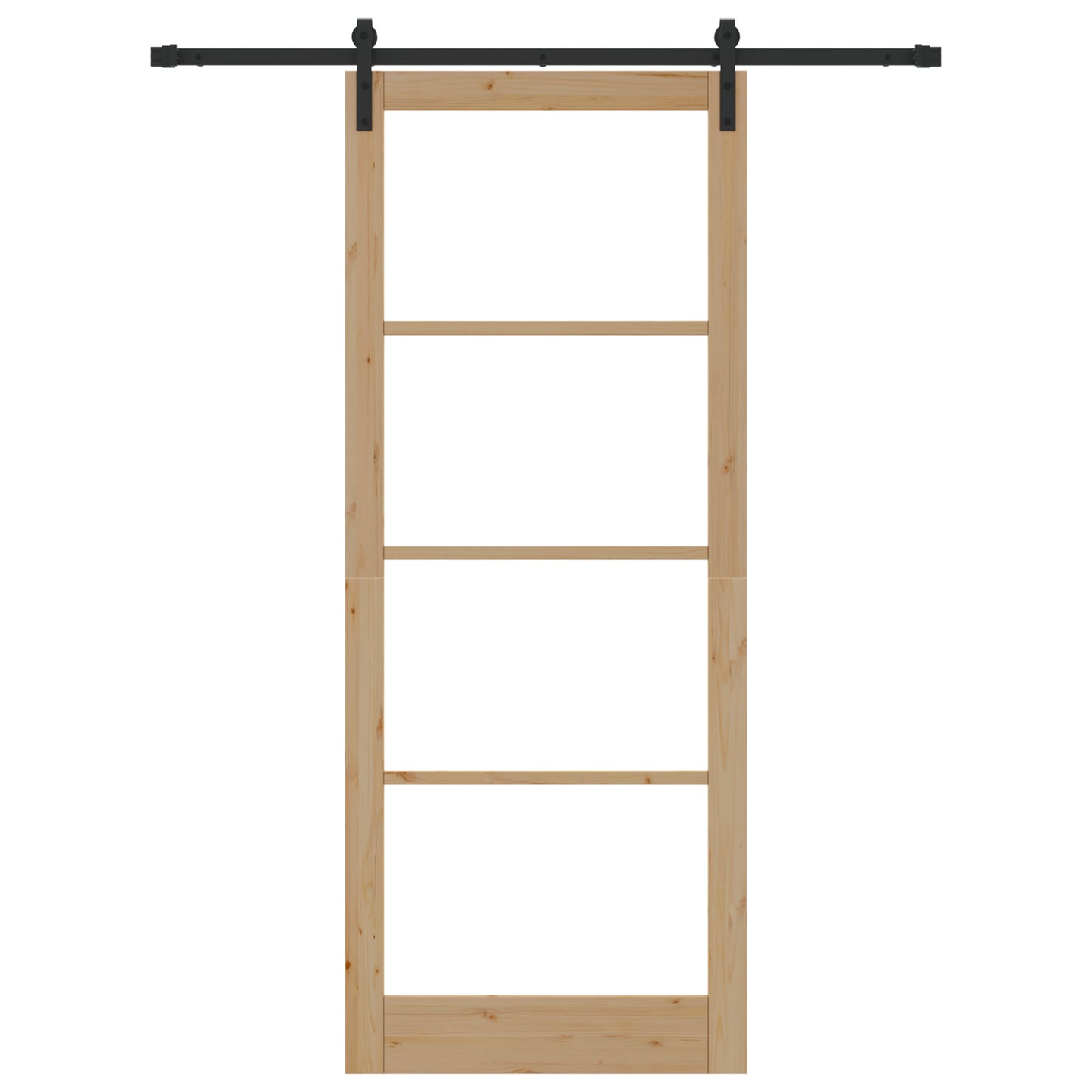 Sliding Door with Hardware Set "ORKDAL" Solid Wood & Glass, vidaXL Interior Door with Glass "ORKDAL" 93x232x4 cm Solid Wood Pine