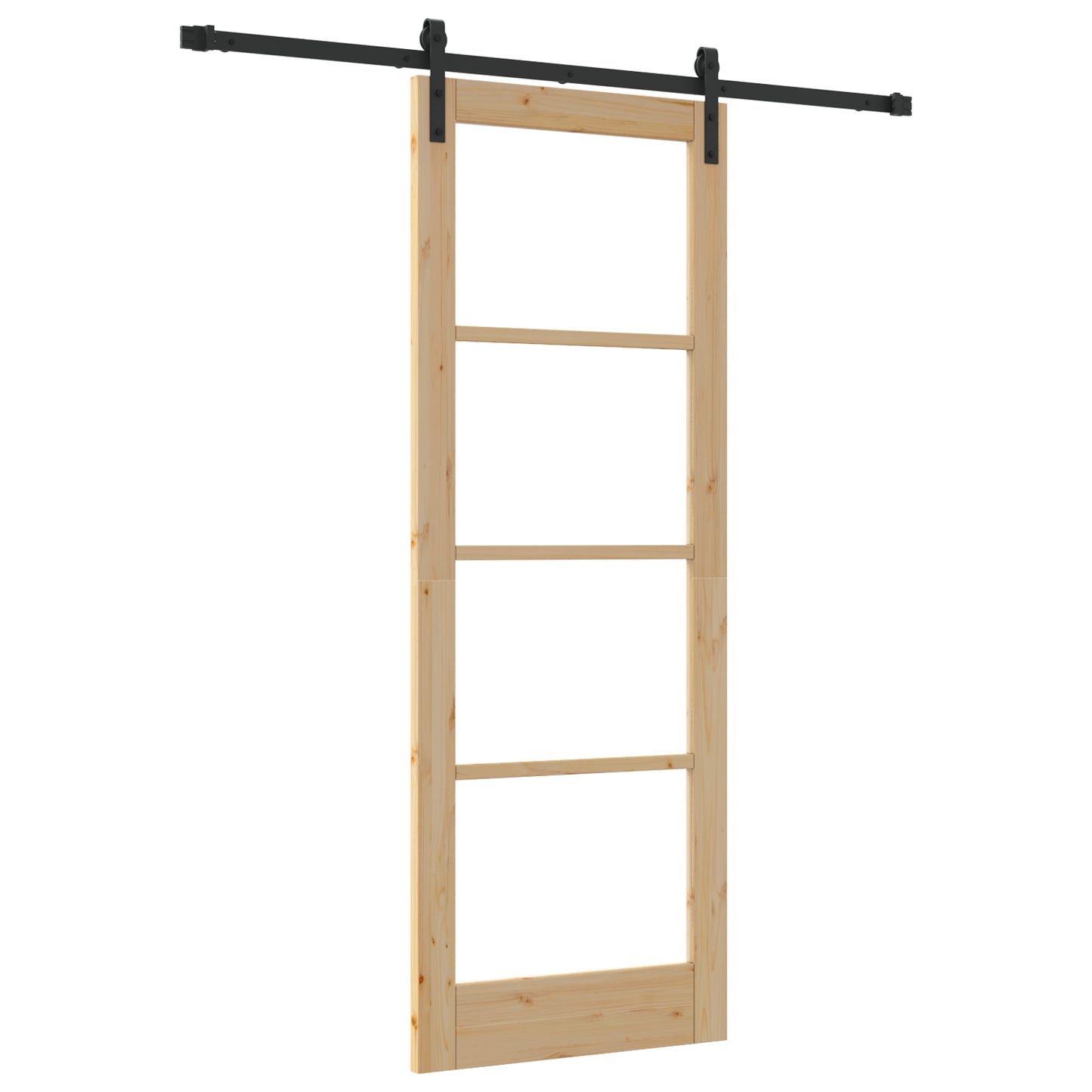 Sliding Door with Hardware Set 'ORKDAL'Solid Wood & Glass, vidaXL Interior Door with Glass 'ORKDAL'78x211x4 cm Solid Wood Pine
