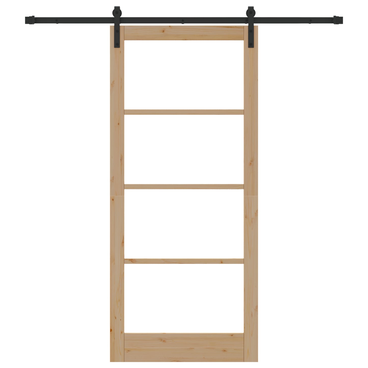 Sliding Door with Hardware Set 'ORKDAL'Solid Wood & Glass, vidaXL Interior Door with Glass 'ORKDAL'93x211x4 cm Solid Wood Pine