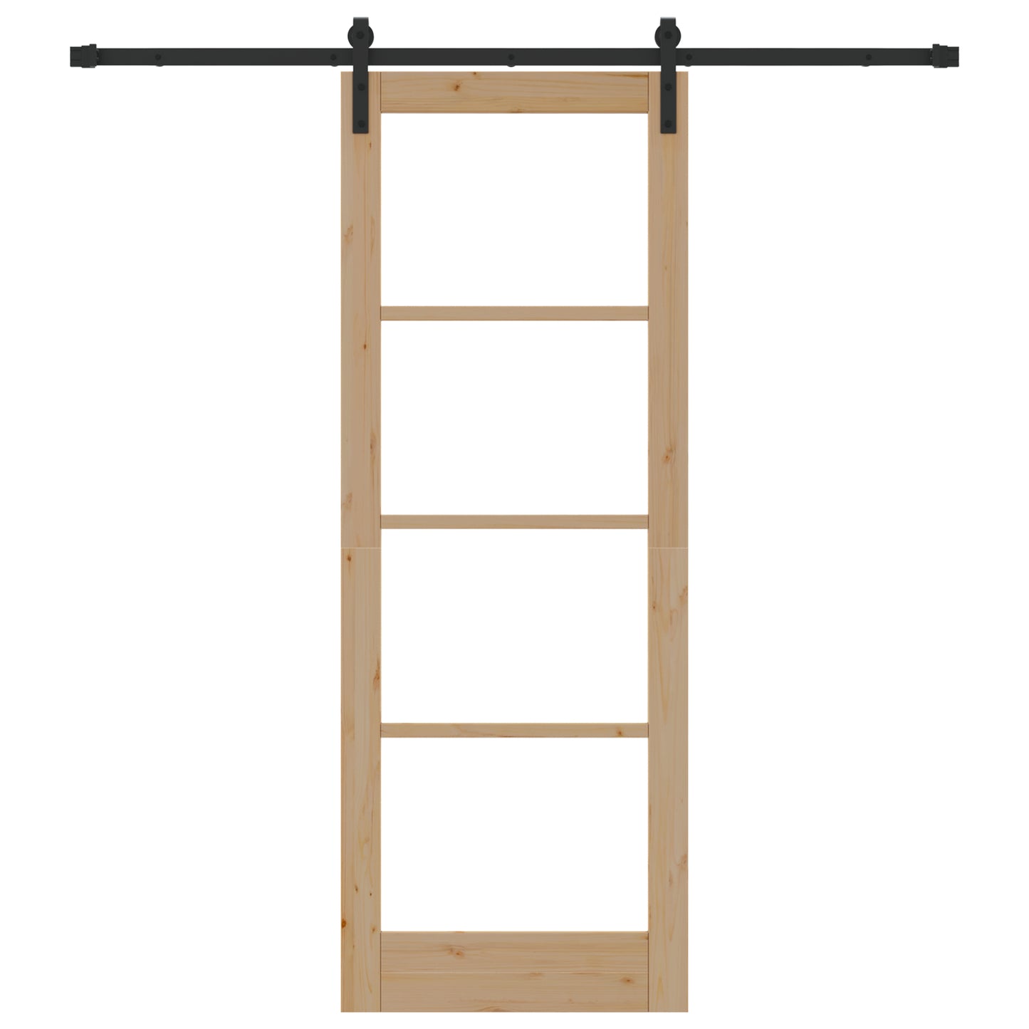 Sliding Door with Hardware Set "ORKDAL" Solid Wood & Glass, vidaXL Interior Door with Glass "ORKDAL" 78x211x4 cm Solid Wood Pine