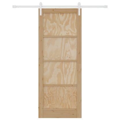 Sliding Door with Hardware Set 83x211 cm Solid Wood Pine, vidaXL Interior Door 'ORKDAL'83x211x4 cm Solid Wood Pine