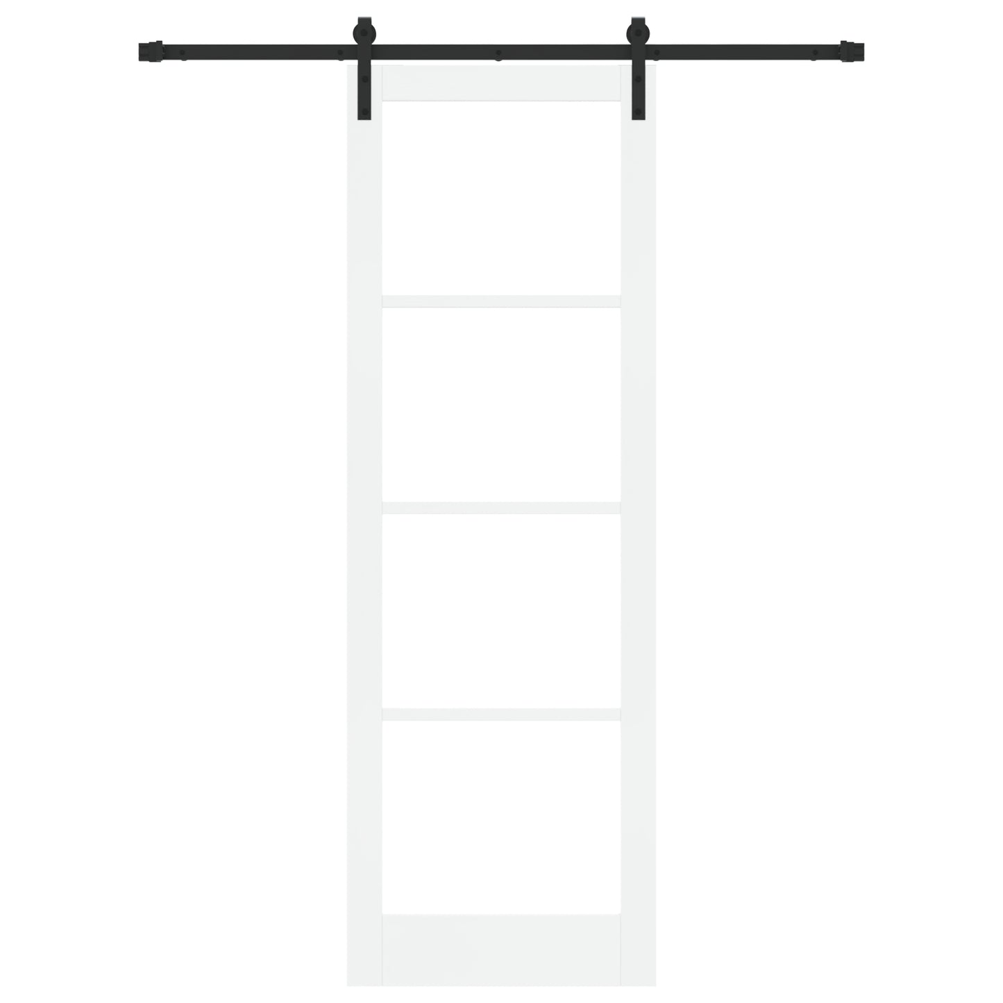 Sliding Door with Hardware Set 'ORKDAL'White Solid Wood & Glass, vidaXL Interior Door with Glass 'ORKDAL'White 78x232x4 cm