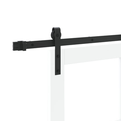 Sliding Door with Hardware Set 'ORKDAL'White Solid Wood & Glass, vidaXL Interior Door with Glass 'ORKDAL'White 78x232x4 cm