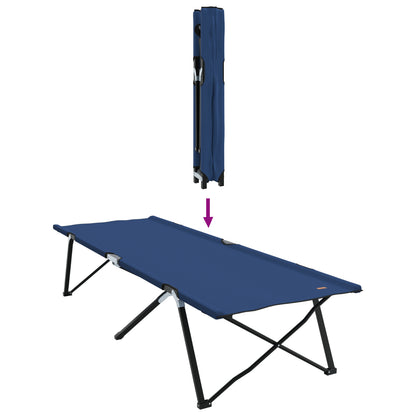Folding Sun Beds with Carry Bags 2 pcs Blue 600D Oxford Fabric