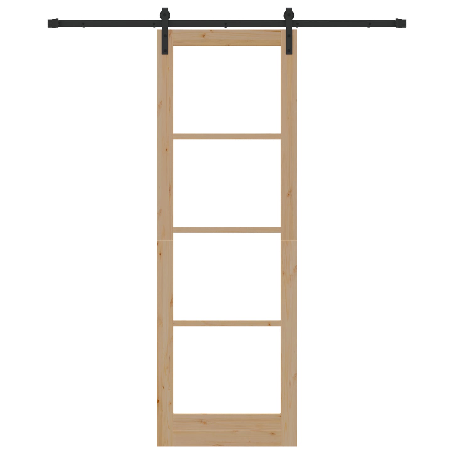 Sliding Door with Hardware Set "ORKDAL" Solid Wood & Glass, vidaXL Interior Door with Glass "ORKDAL" 78x232x4 cm Solid Wood Pine
