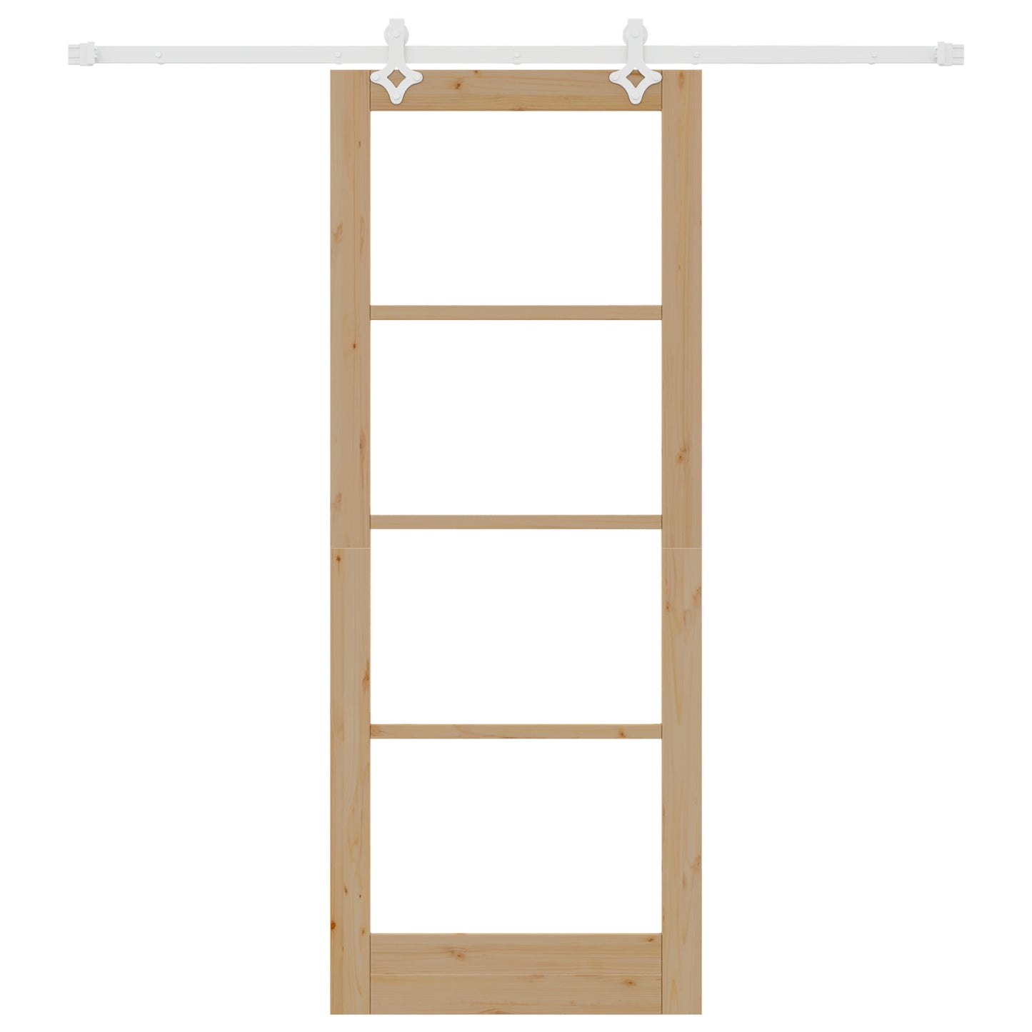 Sliding Door with Hardware Set 83x211 cm Solid Wood Pine, vidaXL Interior Door with Glass 'ORKDAL'83x211x4 cm Solid Wood Pine