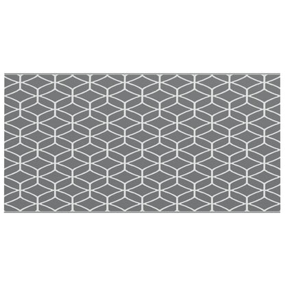 Outdoor Blanket ARAKIL Grey and white Polyester 250 x 500 cm