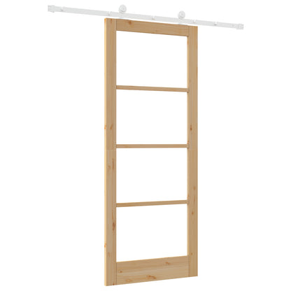 Sliding Door with Hardware Set 'ORKDAL'Solid Wood & Glass, vidaXL Interior Door with Glass 'ORKDAL'86x211x4 cm Solid Wood Pine