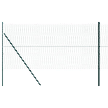 Fencing Set Set of 2 Dark Green Metal 25 x 1 m Outdoor Fencing
