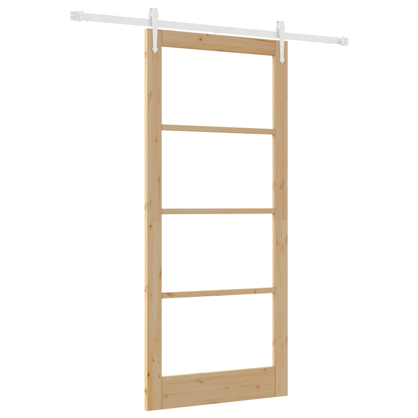 Sliding Door with Hardware Set 93x211 cm Solid Wood Pine, vidaXL Interior Door with Glass 'ORKDAL'93x211x4 cm Solid Wood Pine