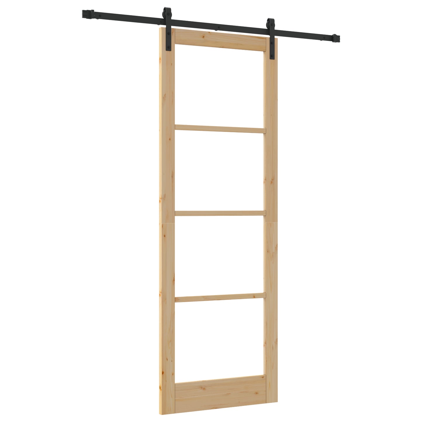 Sliding Door with Hardware Set 'ORKDAL'Solid Wood & Glass, vidaXL Interior Door with Glass 'ORKDAL'83x232x4 cm Solid Wood Pine