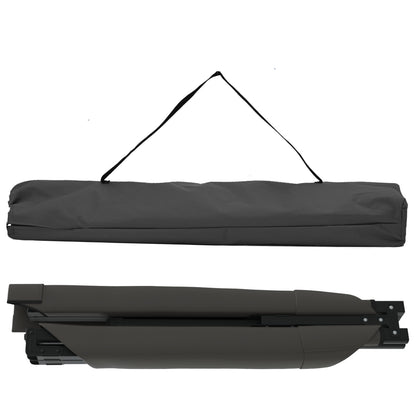 Folding Sun Beds 2 pcs with Carry Bag Black 600D Oxford Fabric