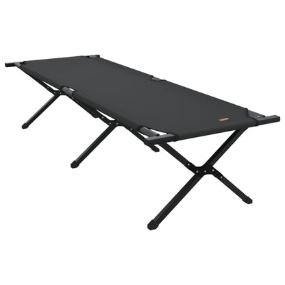 Folding Sun Beds 2 pcs with Carry Bag Black 600D Oxford Fabric