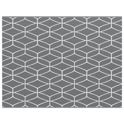 Outdoor Blanket ARAKIL Grey and White Polyester 250 x 300 cm