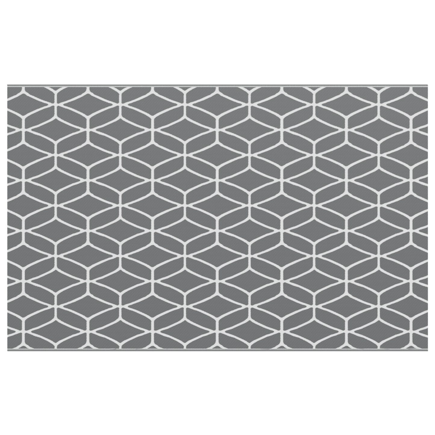 Outdoor Blanket ARAKIL Grey and white Polyester 250 x 400 cm