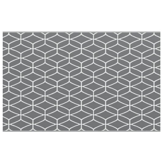 Outdoor Blanket ARAKIL Grey and white Polyester 250 x 400 cm