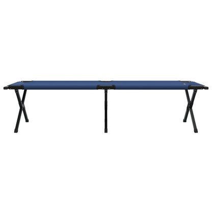 Folding Sun Beds 2 pcs with Carry Bag Blue 600D Oxford Fabric